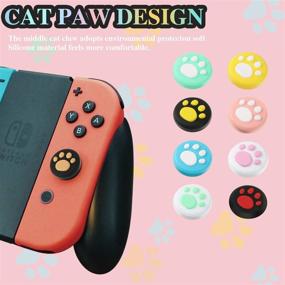 img 1 attached to 🐾 Set of 28 Cute Cat Claw Design Thumb Grip Caps - Soft Silicone Cover for Nintendo Switch, Switch Lite, and Joy-Con Controller - Replacement Analog Stick Cover and Joystick Cap