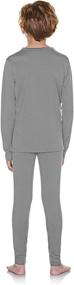 img 2 attached to TSLA Kids & Youth Thermal Underwear Set, 👕 Cozy Fleece-Lined Long Johns, Winter Base Layer Top & Bottom