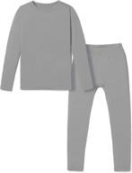 tsla kids & youth thermal underwear set, 👕 cozy fleece-lined long johns, winter base layer top & bottom logo