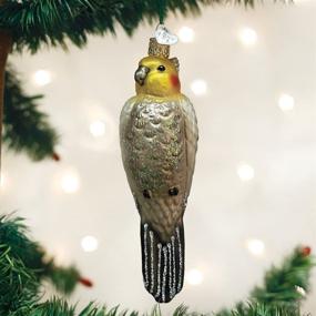 img 3 attached to 🐦 Grey Cockatiel Ornament by Old World Christmas: Handcrafted Glass Blown Ornament (16109)