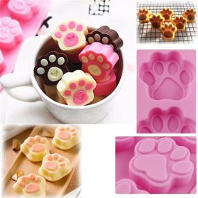 img 1 attached to 🐾 Shxmlf Puppy Treat Molds – Food Grade Silicone Dog Paw and Bone Mold for Biscuits, Chocolate, Candy, Cake Baking – Non-stick Ice Cube Mould – Oven, Microwave, Freezer, Dishwasher Safe – 5 Pack