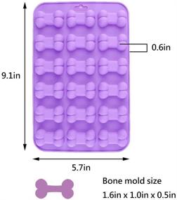 img 3 attached to 🐾 Shxmlf Puppy Treat Molds – Food Grade Silicone Dog Paw and Bone Mold for Biscuits, Chocolate, Candy, Cake Baking – Non-stick Ice Cube Mould – Oven, Microwave, Freezer, Dishwasher Safe – 5 Pack