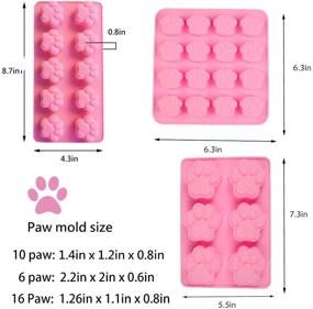 img 2 attached to 🐾 Shxmlf Puppy Treat Molds – Food Grade Silicone Dog Paw and Bone Mold for Biscuits, Chocolate, Candy, Cake Baking – Non-stick Ice Cube Mould – Oven, Microwave, Freezer, Dishwasher Safe – 5 Pack