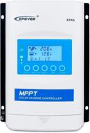 epever xtra3210n: upgraded mppt solar charge controller 30a for various user types, gel sealed flooded lithium, led & lcd display - 12v 24v auto, max pv 100v, common negative ground logo