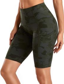 img 2 attached to 🩳 Oalka Women's Workout Running Shorts with Side Pockets and High Waist