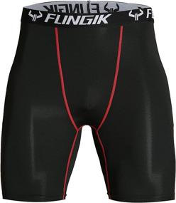 img 3 attached to Maximize Performance with FUNGIK Compression Pants & Shorts: 2 Pack Pants and 3 Pack Shorts - UV Protective Active Baselayer with Convenient Pockets for Workout and Fitness