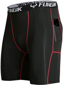 img 2 attached to Maximize Performance with FUNGIK Compression Pants & Shorts: 2 Pack Pants and 3 Pack Shorts - UV Protective Active Baselayer with Convenient Pockets for Workout and Fitness