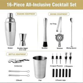 img 2 attached to 🍹 Bamboo Stand Green Science Bartender Kit - 25 oz Professional Cocktail Shaker Set - Premium Stainless Steel Barware Tools with Jigger, Muddle & Strainers for Perfect Home Bar Drink Mixing (Rectangle)