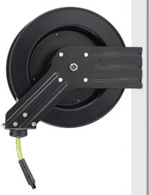 img 1 attached to 🔧 Flexzilla Open Face Retractable Air Hose Reel: Heavy Duty, Lightweight, Hybrid, 3/8 in. x 50 ft., ZillaGreen - L8611FZ