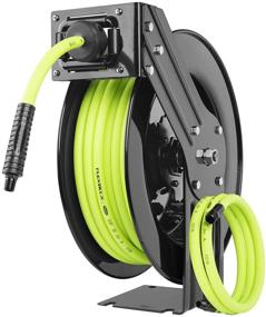 img 4 attached to 🔧 Flexzilla Open Face Retractable Air Hose Reel: Heavy Duty, Lightweight, Hybrid, 3/8 in. x 50 ft., ZillaGreen - L8611FZ