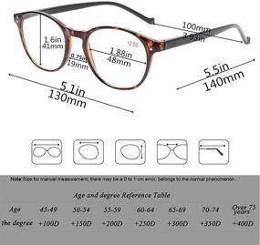 img 3 attached to 👓 Standard Fit Spring Hinge Reading Glasses for Men and Women - Pack of 5 Pairs