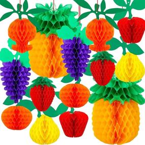 img 4 attached to Honeycomb Centerpieces Pineapple Decoration Strawberry