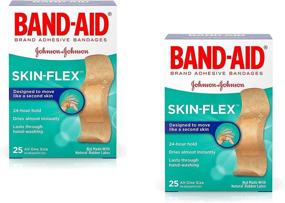 img 2 attached to 🩹 Pack of 3 Band-Aid Skin-Flex Bandages - 25 ct