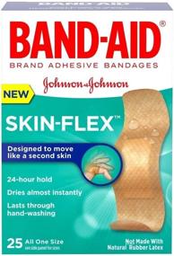 img 4 attached to 🩹 Pack of 3 Band-Aid Skin-Flex Bandages - 25 ct