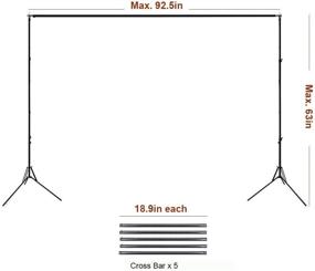 img 3 attached to 🎥 Tripod Projector Screen Stand for Portable Foldable Projection Screen - Perfect for 80-100 inch Foldable Screens