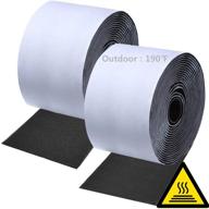 🔗 11cm (4.3 inch) wide 2 m long high temperature hook and loop tape for couch cushions, guitar pedal, cable management, crafts projects - enhanced adhesive nylon fabric fastener logo