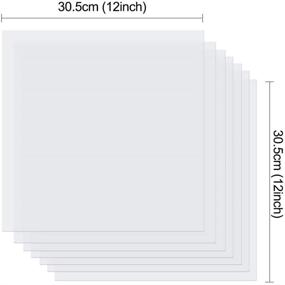 img 3 attached to Set of 12 Clear Plastic Sheets for DIY Craft Stencils - 4 mil Thickness, Blank Templates, 12 x 12 inch Size