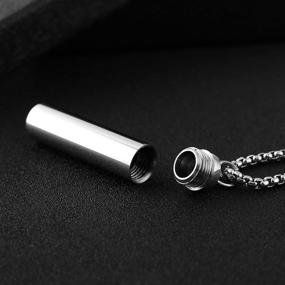 img 3 attached to 🔒 HZMAN Stainless Steel Cremation Urn Jewelry Ashes Capsule Pendant Necklace, Available in 5 Sizes