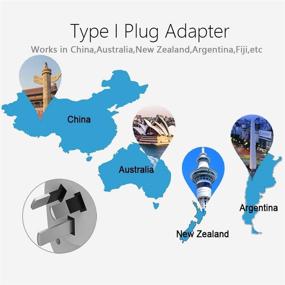 img 2 attached to 🔌 TESSAN Type I Power Plug Adapter with 2 USB Ports and 2 American Outlets - Ideal for Travel to China, Australia, New Zealand, Fiji, and Argentina