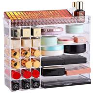 💄 v-hanver acrylic makeup organizer holder - versatile countertop vanity storage stand for lipstick, eyeshadow palette, perfume, and more logo