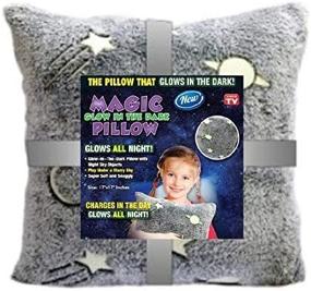 img 1 attached to 🌙 Glow in the Dark Pillow - Super Soft Night Sky Objects: 17"x17" Soft Glow All Night