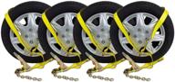 🔗 (4 pack) 2-inch chain ratchets & lasso straps for tow truck, wrecker, car hauler, and wheel lift applications logo