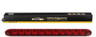 🚛 partsam 15" red hi mount center identification bar with 11 led stop turn tail lights for trailer truck - 4 wire logo