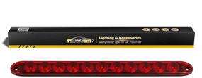img 4 attached to 🚛 Partsam 15" Red Hi Mount Center Identification Bar with 11 LED Stop Turn Tail Lights for Trailer Truck - 4 Wire