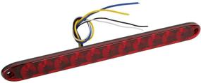 img 1 attached to 🚛 Части Partsam 15-дюймовая красная высокая балка с центральной идентификационной табличкой и 11 светодиодными стоп-сигналами, поворотными и габаритными огнями для грузового трейлера - 4 провода.