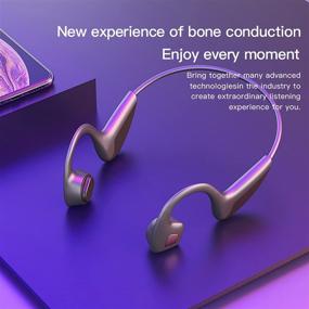 img 2 attached to Waterproof Wireless Bone Conduction Bluetooth Headphones - Lightweight Open-Ear Design, Headsets with Bone Conducting Technology