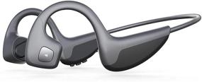 img 4 attached to Waterproof Wireless Bone Conduction Bluetooth Headphones - Lightweight Open-Ear Design, Headsets with Bone Conducting Technology