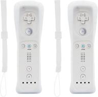 🎮 2 pack wireless wii remote controller for nintendo wii and wii u console with silicone case and wrist strap - enhanced gaming experience! logo