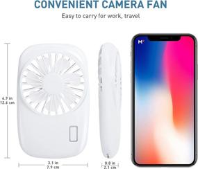 img 3 attached to Portable Fan - USB Rechargeable Handheld Mini Fan, Small 🌬️ Size with 2 Adjustable Speeds, Ideal for Travel, Office, and Outdoor Use