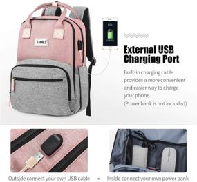 img 3 attached to 🎒 Business-Resistant Notebook Charging Backpack