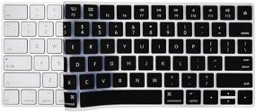 img 4 attached to Enhance and Protect Your iMac Magic Keyboard with EooCoo Magic Keyboard Cover Skin – Black Silicone