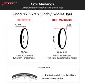 img 2 attached to 🔵 Fincci Pair 27.5 x 2.25 Inch 57-584 Foldable All Mountain Tires for MTB Hybrid Bikes - Pack of 2