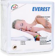 🛏️ everest supply premium queen size mattress encasement - 60x80 inches, 16 inch depth (fits 16-18 inch), waterproof, fully encased, breathable protector, 6-sided cover, machine washable logo