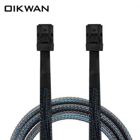 img 3 attached to 💻 OIKWAN Internal HD Mini SAS SFF-8643 to SFF-8643 Cable for RAID or PCI Express Controller, 1.6FT/0.5M Length