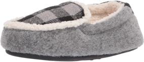 img 4 attached to 👞 Boys' Heather Hunter Moccasin Slipper by Dearfoams - Stylish Shoes