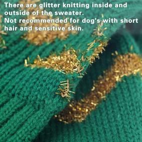 img 3 attached to 🐶 Cyeollo Dog Sweater - Christmas & Thanksgiving Holiday Theme Glitter Turtleneck Sweater with Leash Hole for Small and Medium Dogs - Xmas Winter Clothes