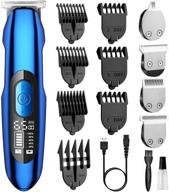 🧔 eradream beard trimmer for men - all-in-one hair trimmer with hair clipper, waterproof usb rechargeable & led display, blue - professional electric body mustache trimmer for multi grooming logo