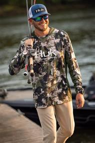 img 1 attached to 🎣 HUK Men's Icon X Camo Hoodie: Long-Sleeve Fishing Shirt with UPF 50+ Protection