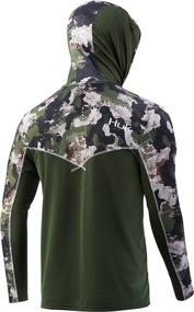 img 3 attached to 🎣 HUK Men's Icon X Camo Hoodie: Long-Sleeve Fishing Shirt with UPF 50+ Protection