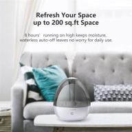 🌬️ ucareair 360° rotating nozzle cool mist humidifier with auto shut off - grey, bpa free, whisper-quiet, filter free - ideal for baby, nursery, bedroom, kids - 2l capacity, 25h runtime logo