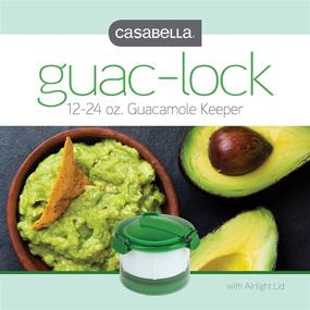 img 3 attached to Casabella Guac-Lock - Airtight Guacamole Keeper Container, 12-24 oz Capacity, Clear and Green