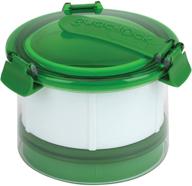 casabella guac-lock - airtight guacamole keeper container, 12-24 oz capacity, clear and green логотип