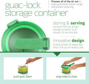 img 2 attached to Casabella Guac-Lock - Airtight Guacamole Keeper Container, 12-24 oz Capacity, Clear and Green