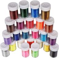 ✨ teenitor fine glitter set: 20g, 24pcs glitter shake jars - ideal for art crafts, painting, scrapbooking, body slime & holiday parties - assorted multi-color supply logo