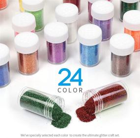 img 2 attached to ✨ Teenitor Fine Glitter Set: 20g, 24pcs Glitter Shake Jars - Ideal for Art Crafts, Painting, Scrapbooking, Body Slime & Holiday Parties - Assorted Multi-Color Supply