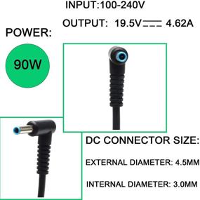 img 2 attached to High Performance 90W 65W 45W AC Charger for HP Spare 741727-001 710413-001 710414-001 - Genuine Laptop Power Adapter Supply Cord